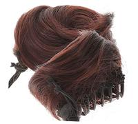 LALADEFIEE 2piezas Moños Falsos Pelo Natural Extensiones Moño Postizo Recogido Pinza Para Coleta