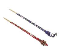 LALADEFIEE 2piezas Palillos Largos Cabello Unidades Aleación De Zinc Para Mujeres y Niñas