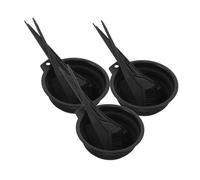LALADEFIEE 3 Juegos Kit para Teñir Cabello con Pincel de Doble Cara Peine y Cuenco Plegable Portátil para Mezcla Uniforme y Aplicación Profesional Casa