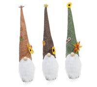 LALADEFIEE 3 Piezas Porta Botellas de Vino Funda Decorativa para Botellas de Vino Diseño de Enano de Acción de Gracias Autumn Harvest Gratitude