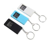 LALADEFIEE 3 Piezas Reloj Digital de Bolsillo Pequeño con Llavero Colgante Portátil para Estudiantes Diseño Duradero y Práctico