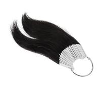 LALADEFIEE 30 Anillos de Color para Cabello Humano Negro Anillos de Pvc Blanco, Mechones para Formación en Peluquería, Cortables y Lavables, de Tinte 3 Grados