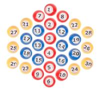 LALADEFIEE 30Piezas Bingo Balls Coloridos Numerados para Fiesta y Sorteos Bolas de Lotería de Plástico para Actividades