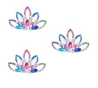 LALADEFIEE 3piezas Peina Nupcial De Coronas De Colorido Para Novias y Damas De Honor Para Bodas y Fiestas Especiales