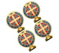 LALADEFIEE 4 Piezas Adorno de Belén para Mesa decoración de Natividad aleación Ligero con Soporte para Hotel Sala de Estar Iglesia