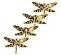 LALADEFIEE 4 piezas Broches de Aleación Creativos para Damas de Pins Esmaltados con Diseño de Libélula Accesorios Ligeros para Ropa Bolsos y Sombreros