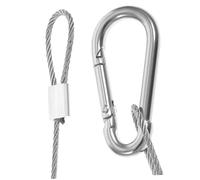 LALADEFIEE 4 Piezas Candado Cable Acero Inoxidable Cable Seguridad Resistente para Luces Escenario Equipaje y Fijación Segura
