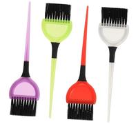 LALADEFIEE 4 piezas Cepillo para Teñir Cabello con Mango Ergonómico Antideslizante Aplicador Práctico para Tintes Herramientas de Peluquería Profesional y Uso Doméstico Color Color Aleatorio