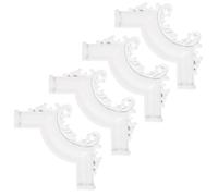 LALADEFIEE 4 Piezas Molduras Decorativas para Techo de Esquina Vintage en Pvc Blanco, Diseño Delicado y Práctico para Decoración Interior