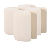 LALADEFIEE 4 Piezas Tope de Puerta de Seguridad Protección contra Pellizcos, Material Nbr Beige, Ajustable y Seguro para Puertas y Ventanas en Hogares y Guarderías