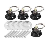 LALADEFIEE 4 Puntos de Anclaje Redondos para Motocicleta, Ganchos de Amarre Resistentes para Remolques y Vehículos Todoterreno, Sistema de Montaje en Riel L, Accesorios para Cama Utilitaria,