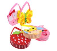 LALADEFIEE 5 juegos Kit de Manualidades para No Tejidas DIY Materiales Seguros para Coser Bolsos Infantiles Aprendizaje y Creativo con Fieltro Estilos Aleatorios