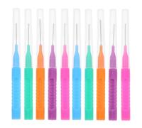 LALADEFIEE 50 Cepillos Interdentales I Tipo Mango Recto para Aparatos de Cerdas Suaves Colores Surtidos Naranja Azul Verde Rosa Morado Limpieza Precisa Dientes Uso Oral Diario