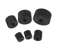LALADEFIEE 6 Piezas Accesorios para Tiradores Cónicos de Metal Negro para Eje 8056, Protección contra Desgaste y Mantenimiento del Rendimiento en Montaje de Paneles y Máquinas