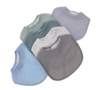 LALADEFIEE 6 piezas Baberos Forma para Niña Absorbentes y Transpirables Bandanas Unisex para Recién Nacido Protección contra Saliva y Manchas