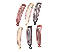 LALADEFIEE 6 Pinzas Cabello Forma de Pez, Reutilizables Plástico Ps, 6 Piezas para Sujetar el Pelo en Fiestas o Bailes Diseño Sencillo y Moderno Varios estilos