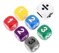 LALADEFIEE 7piezas Dados Aritméticos de Enseñanza Juguete Educativo Signos de Cálculo para Matemáticas Dados Multiusos para Escuela rol