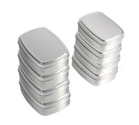 LALADEFIEE 8 Piezas Cajas Cuadradas de Aluminio para Jabón con Tapa Multi Capacidad y Estuches Herméticos para Almacenamiento de Cosméticos y Jabones Sólidos Diseño Compacto y Resistente