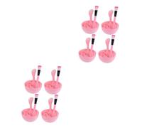 LALADEFIEE 8juegos Herramientas Para Faciales Diy Cuenco Cepillo Cucharas y Botellas Para Cuidados Piel Accesorios De Color Rosa Para Uso Diario