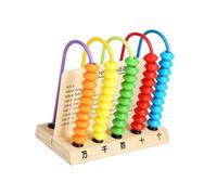 LALADEFIEE Ábaco de Madera Cuentas de Colores Brillantes, Juego Educativo, Herramienta de Aprendizaje de Matemáticas, Desarrollo de Habilidades Motoras y Cálculo Temprano, Juguete