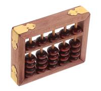LALADEFIEE Ábaco de Madera de Haya con 5 Columnas Portátil y Vintage para Herramienta Práctica para Aprender Matemáticas y Desarrollo Cerebral Educación Preescolar