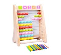 LALADEFIEE Ábaco Educativo De Madera Multifuncional para Niños Pequeños, Soporte De Cálculo Creativo, Material Seguro y Colorido, Adecuado para Desarrollo Temprano y Aprendizaje Matemático