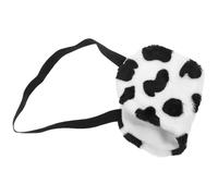 LALADEFIEE Antifaz para Dormir de Peluche Transpirable Abertura, Diseño Cómodo para Mujer, Color Crema y Negro, Ocular para Invierno, Máscara para Dormir y Ligera, Antifaces Nocturnos