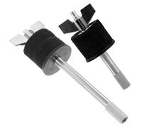 LALADEFIEE Apilador de Platillos de Aleación Negra Fieltro, Doble Capa Elevada, Soporte de Montaje para Brazo de Pluma, Juego de 2 Piezas, Accesorio para Batería y Percusión, Instalación
