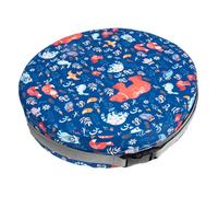 LALADEFIEE Asiento Elevador Infantil y Portátil para Mesa de Comedor Cojín Elevador Redondo de Alta Densidad con Correas Ajustables para Bebés Casa o Viaje