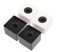 LALADEFIEE Bandera para Micrófono Abs Cuadrada Esponja Gruesa, Negra y, 4 Piezas, Soporte de Logotipo Profesional para Entrevistas y Estaciones de Micrófono