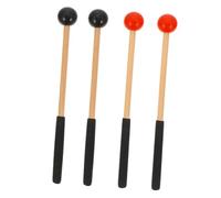 LALADEFIEE Baquetas De Percusión Para Marimba y De Lengua, Set De 2 Pares Mango, Accesorios Ligeros Para Instrumentos Musicales, Baquetas Profesionales Para Práctica y Conciertos