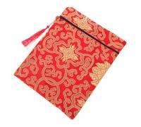 LALADEFIEE Bolsa Biblia De Tela Roja 20x25 Cm, Funda Pequeña Para Libros y Escrituras, Organizador Multifuncional Para Documentos y Textos Religiosos, Diseño Tradicional Para Uso Espiritual