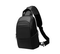 LALADEFIEE Bolsa de Pecho para Hombre Diseño Antirrobo y Cremallera, Material Pvc Poliéster Resistente al Agua, Adecuado para Uso Diario y Salir