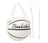 LALADEFIEE Bolso Bandolera con Cremallera Forma Baloncesto Elegante y Resistente al Agua para Mujer Suave Pequeño y Decorativo para Múltiples Ocasiones