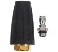 LALADEFIEE Boquilla Accesorio de Goma y Acero Inoxidable Turbo Giratoria Conexión Rápida 1/4 para Hidrolavadora de Alta Presión 4000psi Adecuado para Limpieza Industrial