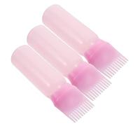 LALADEFIEE Botella Aplicadora Peine Raíz 3 Piezas Diseño Práctico para Teñir y Aplicar Aceite Cabello, Fácil de Usar para Cuidado Capilar en Salones y Uso Doméstico
