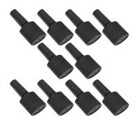 LALADEFIEE Botellas de Esmalte de Uñas Vacías 10 Piezas 10 Ml Vidrio Negro Mate Cepillo Almacenamiento Gel Acrílico Manicura Profesional