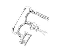 LALADEFIEE Broche Creativo Tijeras Sastre Diseño Metálico Ligero Broche para Mochila Mujer Accesorio Moda Fiesta Obsequio Costurera Elegante