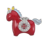 LALADEFIEE Broche de caballo, broche de animal con diamantes de imitación 2026 para mujer, joyería de celebración de Año Nuevo 2026 para ropa, suéter, bufanda, sombrero, vestido, chal
