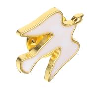 LALADEFIEE Broche de Esmaltado, Alfiler de Solapa, Pin Religioso para Mujer, Accesorio para Bautizo y Ceremonias, Diseño Conmemorativo de Paz, Tamaño Único, Color