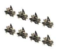 LALADEFIEE Broche de Solapa Gato Sombrero de Bruja Negro de Aleación 8 Piezas para Halloween Accesorio Ligero y Versátil para Ropa Mochilas y Bolsos Pin Decorativo de Esmalte