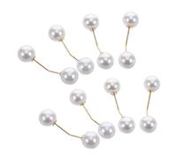 LALADEFIEE Broches Antiexposición Perlas de Color Claro 8 Piezas, Imperdibles Decorativos de Metal y Plástico para Mujer, Accesorios para Ropa, Suéter y Vestido, Tamaño Mediano, Uso