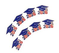 LALADEFIEE Broches de Graduación 8 Piezas para Birrete Miniatura 2026, Insignias Metálicas Foto Conmemorativa para Decoración de Ropa y Accesorios en Celebraciones de Graduación