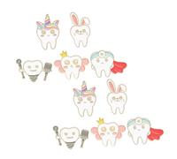 LALADEFIEE Broches de Solapa Forma de Dientes, Broches de Metal para Ropa Mujer Originales, Divertidos y Vistosos, para Sombreros, Mochilas y Bufandas