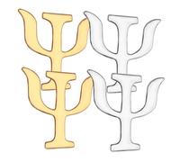 LALADEFIEE Broches Símbolo de Psicología en Aleación, Diseño Novedoso y Sujeción Firme para Ropa, Pack de 4 Piezas Adecuado para Obsequio a Niñas