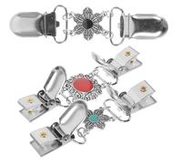 LALADEFIEE Broches Vintage Metálicos para Chal y Suéter Mujer Pinzas Retro para Ropa y Vestidos Set de 3 Clips Decorativos para Cuello Accesorios Años Mujer para Fiestas y Eventos