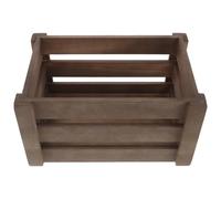 LALADEFIEE Caja de Almacenamiento Vintage de Madera Rústica Pequeña 30X20X16 CM Caja Rectangular Envejecida para Exhibir Verduras y Frutas Cesta Decorativa para Cocina Supermercado y
