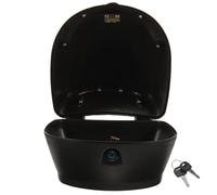LALADEFIEE Caja Trasera para Motocicleta Pequeña para Almacenamiento Seguro y Práctico de Plástico Amarillo Excelente Textura y Fácil Instalación