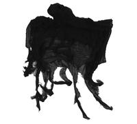 LALADEFIEE Capa Capucha para Halloween de Malla Suelta Disfraz de Parca Terrorífica para Cosplay y Fiestas Temáticas Ligera y Reutilizable para Adultos