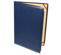 LALADEFIEE Carpeta de Conferencia Grande Azul con Esquinas Metálicas Organizador Multifunción para Oficina y Negocios Portadocumentos Ligero y Práctico para Profesionales y Estudiantes